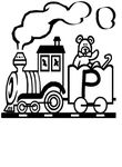 coloriage gratuit enfant Alphabet Trains