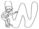 coloriage gratuit enfant Alphabet Winnie L Ourson