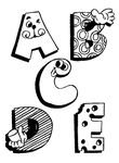 dessin gratuit Alphabet Rigolos