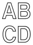 coloriage gratuit Alphabet Simple
