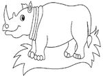 coloriage gratuit enfant Rhinoceros