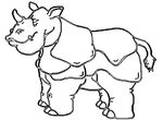 dessin gratuit Rhinoceros