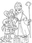 coloriage gratuit enfant Saint Nicolas